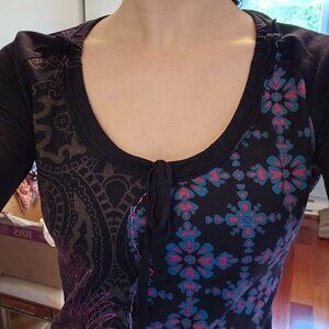 Navy blue shirt Desigual with colored designs